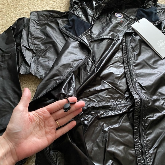 Canada Goose Black Windbreaker Parka Jacket Sz Small - Picture 11 of 16